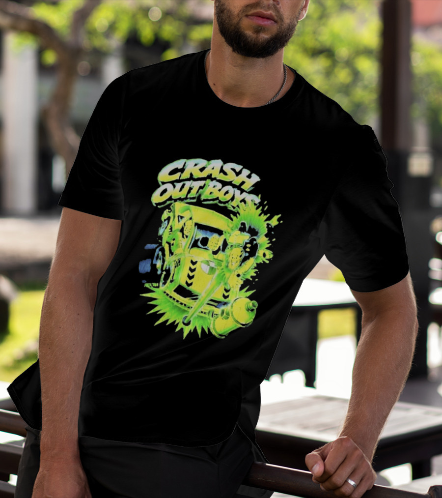 Adrien Broner Crash Out Boys Reven Brand Explosive Cartoon Car Scene T-Shirt