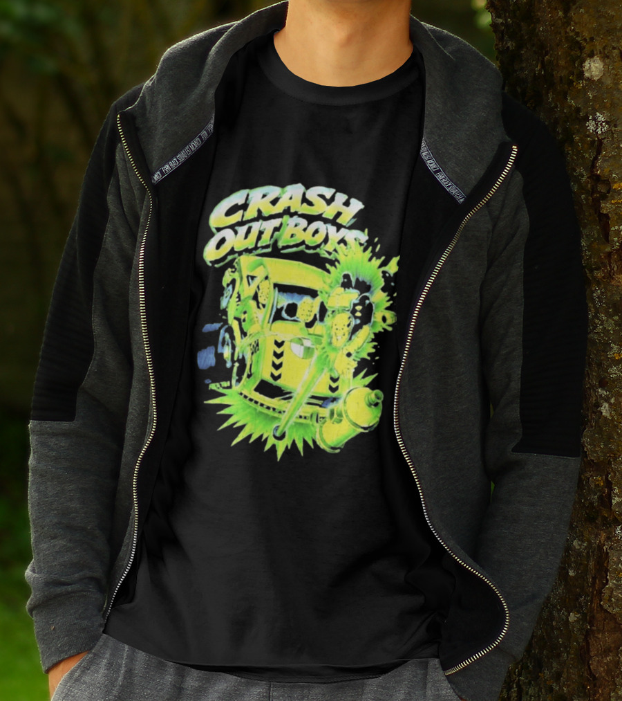 Adrien Broner Crash Out Boys Reven Brand Explosive Cartoon Car Scene T-Shirt