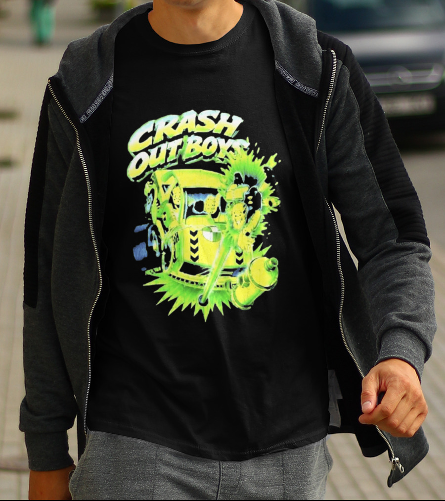 Adrien Broner Crash Out Boys Reven Brand Explosive Cartoon Car Scene T-Shirt