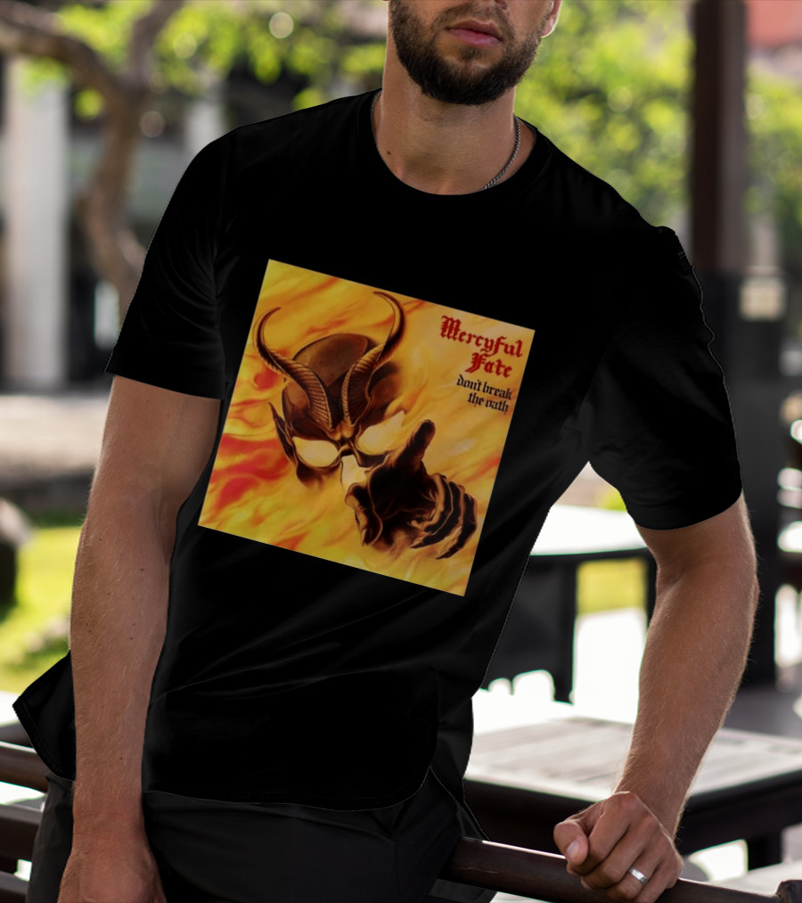 Mercyful Fate Don't Break The Oath Devil Horns Flame T-Shirt