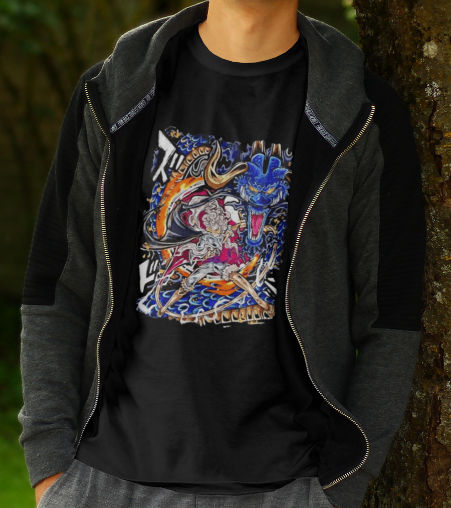 Monkey D Luffy Gear 5 Vs Kaido Epic One Piece Anime Manga Battle Scene T-Shirt