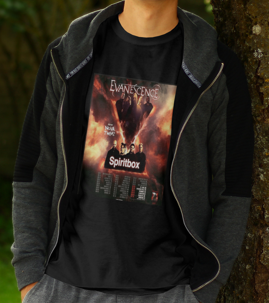 Evanescence US Tour 2026 Featuring Nova Twins And Spiritbox T-Shirt