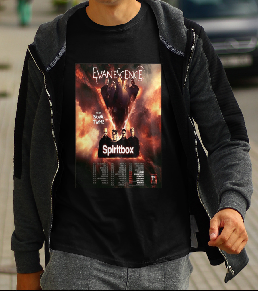 Evanescence US Tour 2026 Featuring Nova Twins And Spiritbox T-Shirt