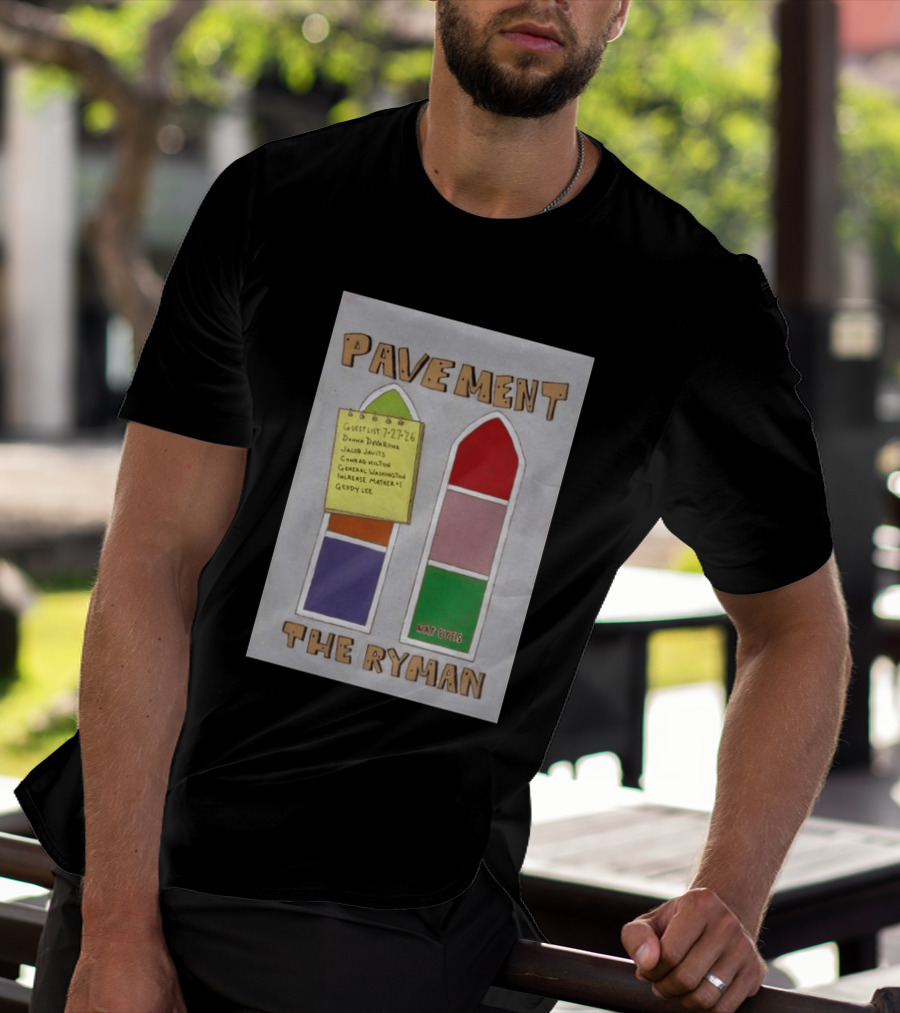 Pavement The Ryman July 27 2026 Guest List Donna Jacob John Spiral T-Shirt