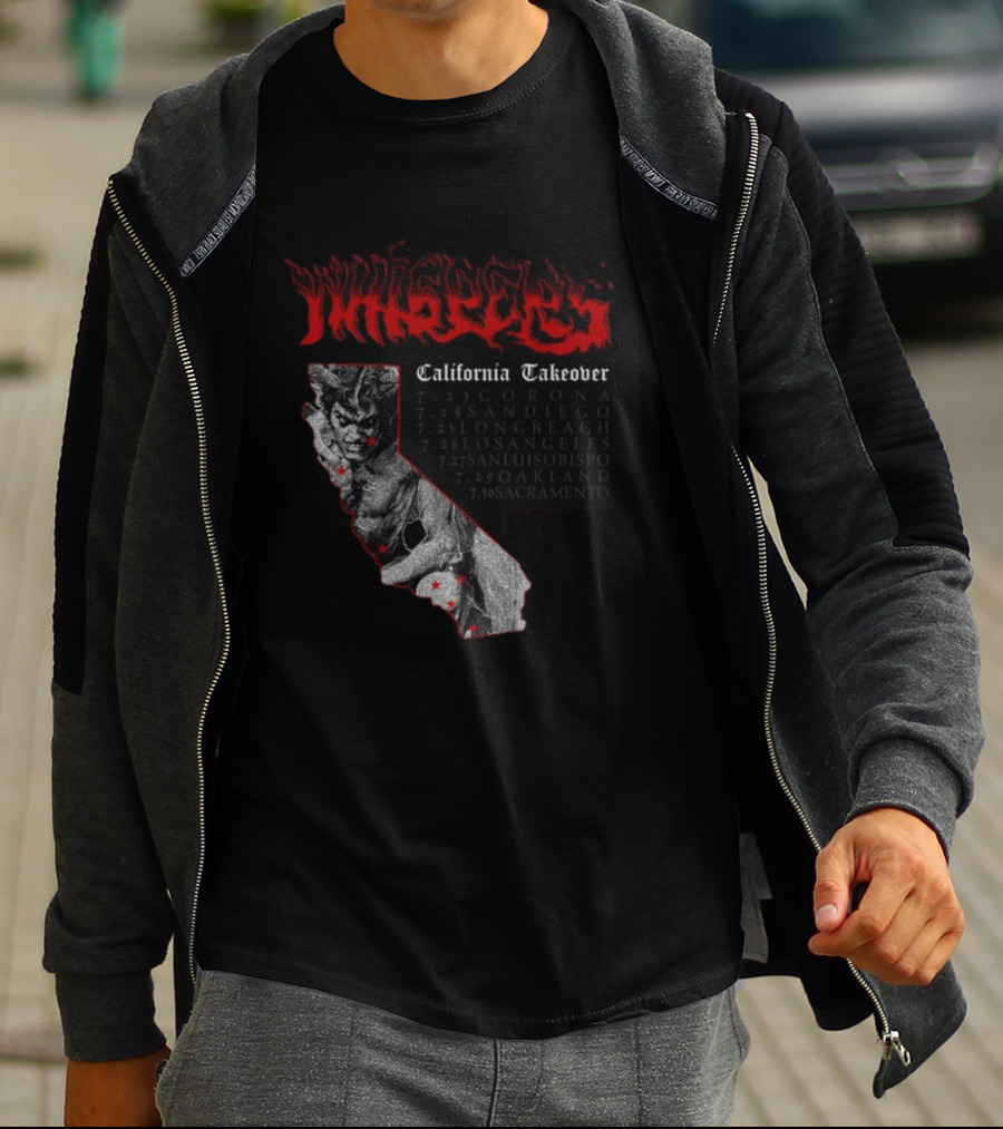 Pleasures Whispers California Takeover Tour Corona San Diego Long Beach Los Angeles San Luis Obispo Oakland Sacramento T-Shirt