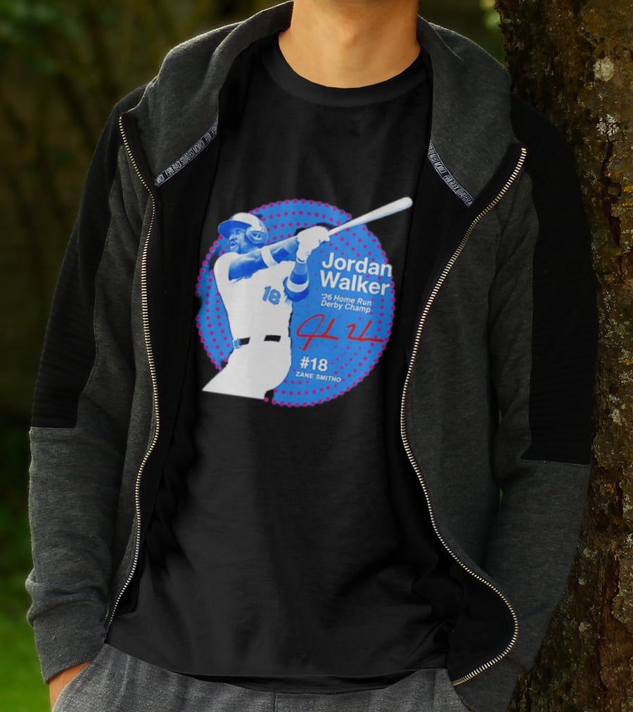 Jordan Walker 2026 Home Run Derby Champ Signature #18 Zane Smith T-Shirt