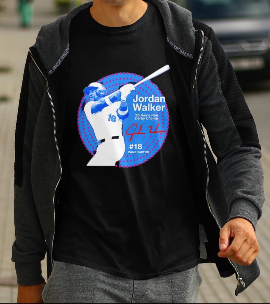Jordan Walker 2026 Home Run Derby Champ Signature #18 Zane Smith T-Shirt