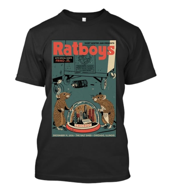 93XRT Winter Jam Presents Ratboys With Guests Friko And Floopy December 19 2026 The Salt Shed Chicago Illinois T-Shirt