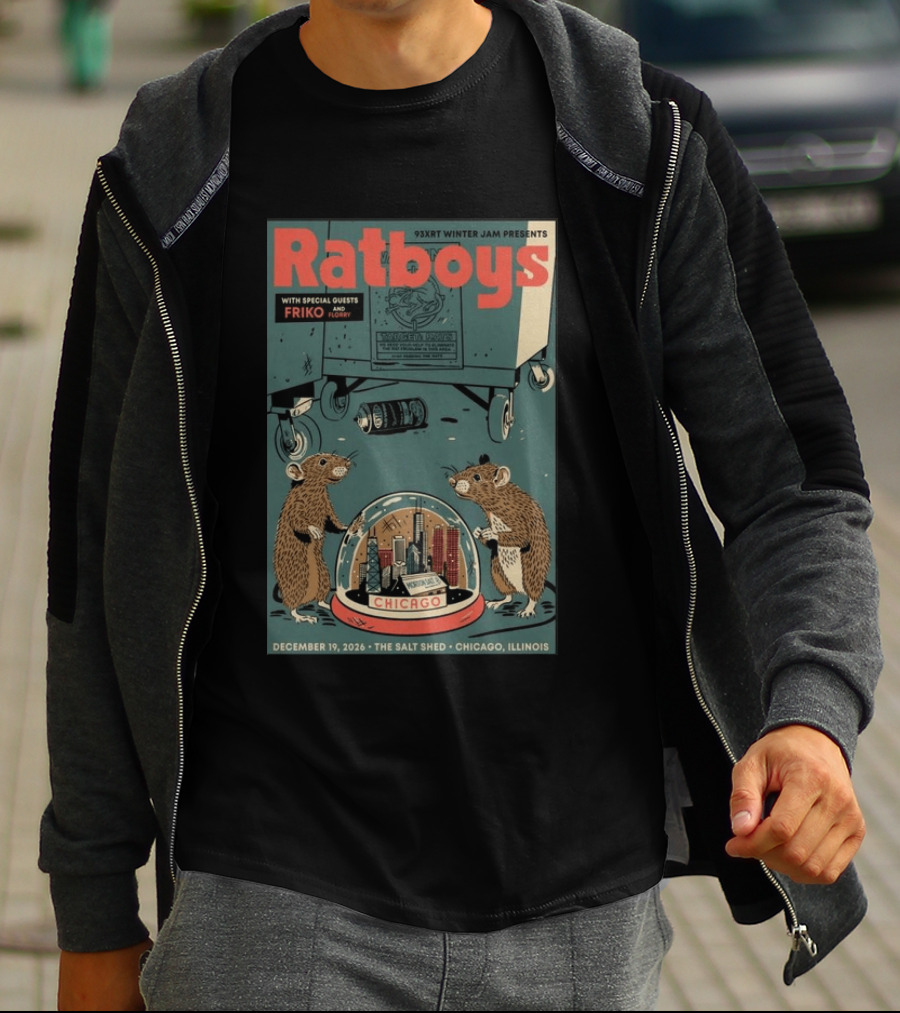 93XRT Winter Jam Presents Ratboys With Guests Friko And Floopy December 19 2026 The Salt Shed Chicago Illinois T-Shirt