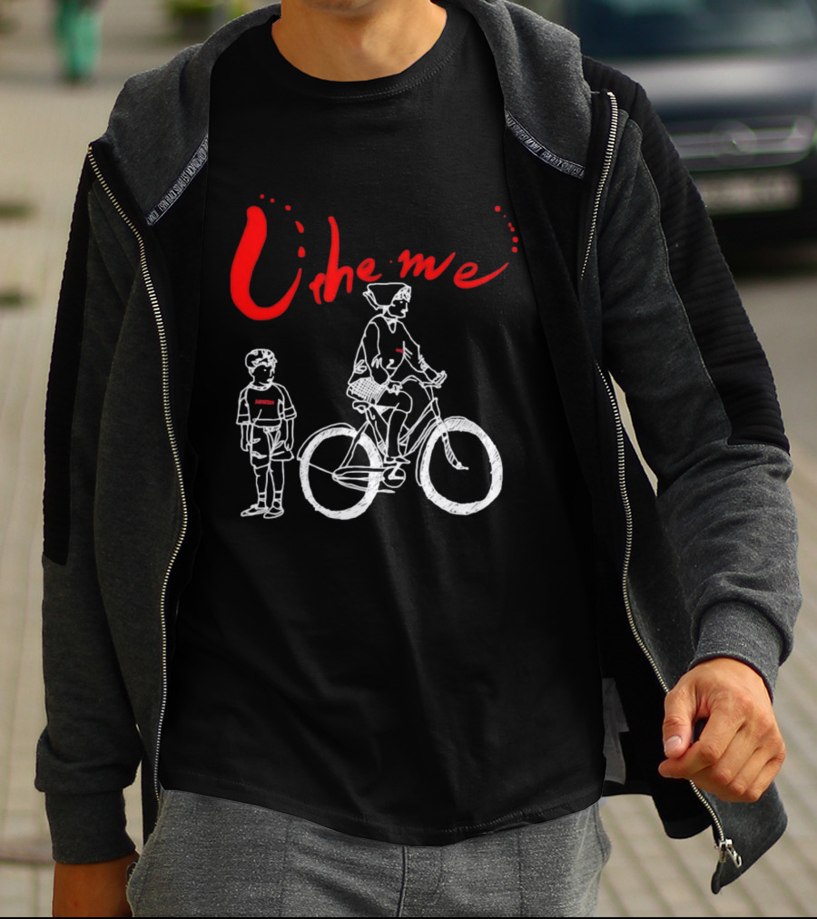 Utheme Rider And Standing Boy Cycling Sport Scene T-Shirt