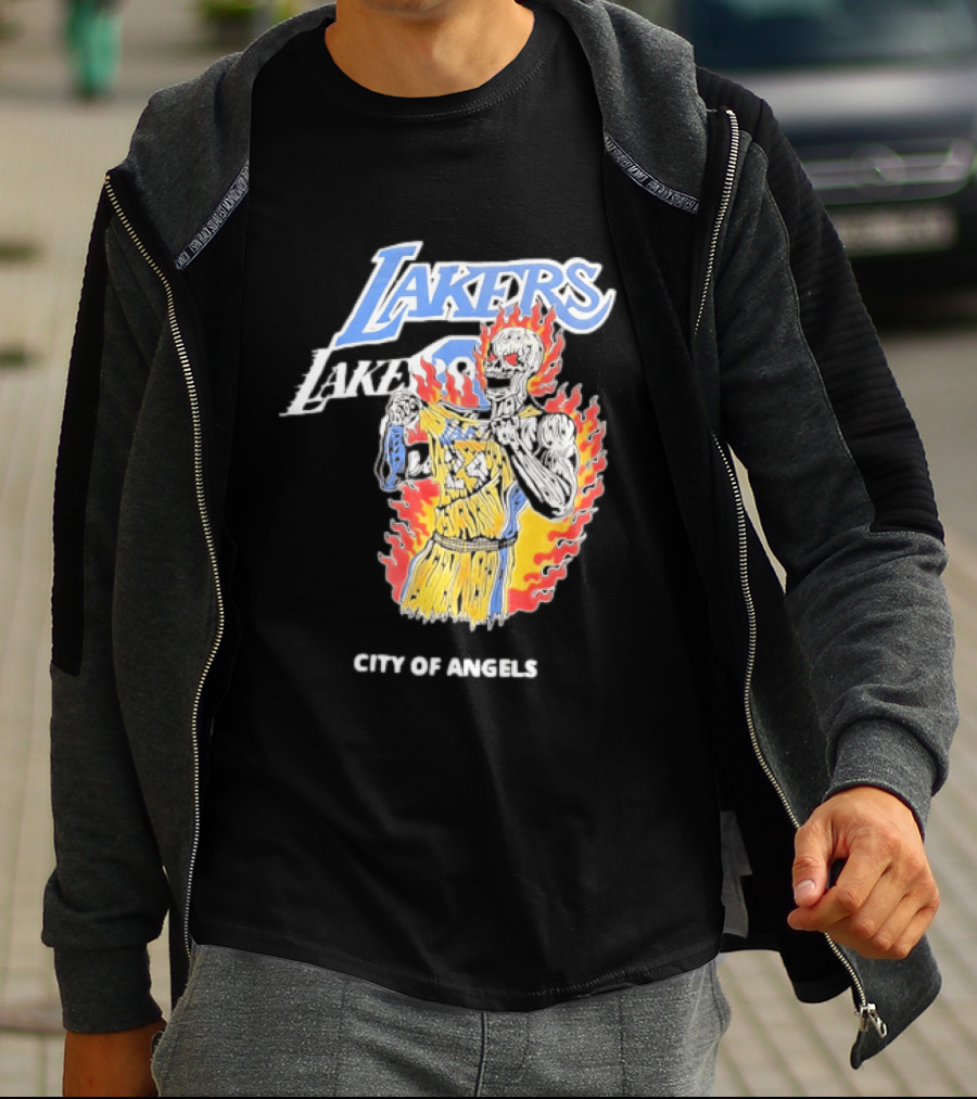 Los Angeles Lakers City Of Angels 24 Kobe Bryant Basketball T-Shirt