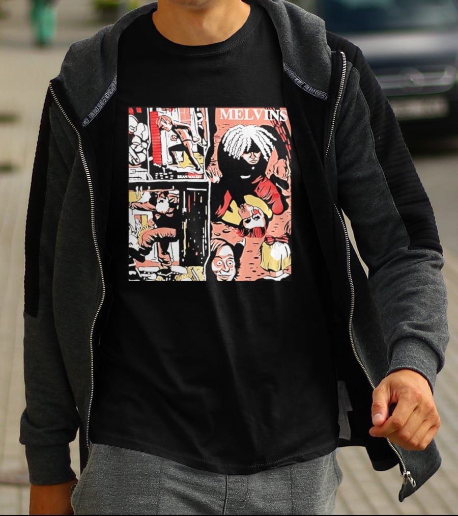 Melvins Brian Walsby Cartoon Art Alternative Rock T-Shirt