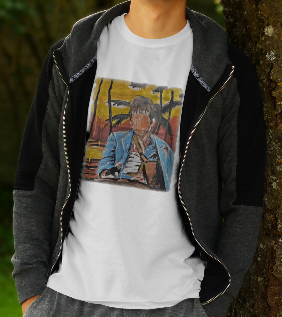 Al Pacino Tony Montana Scarface Oil Painting T-Shirt