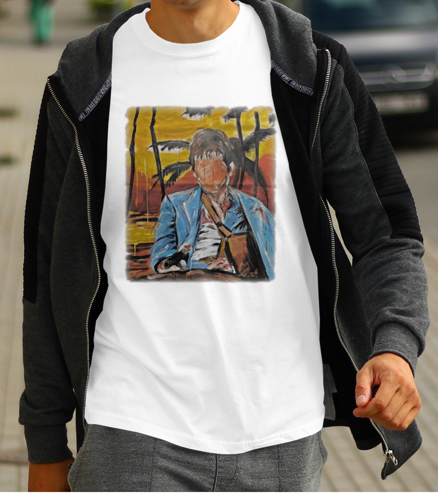 Al Pacino Tony Montana Scarface Oil Painting T-Shirt