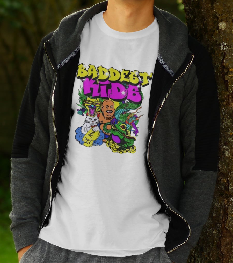 Baddest Kids Buddha Dragon Cat Frog T-Shirt
