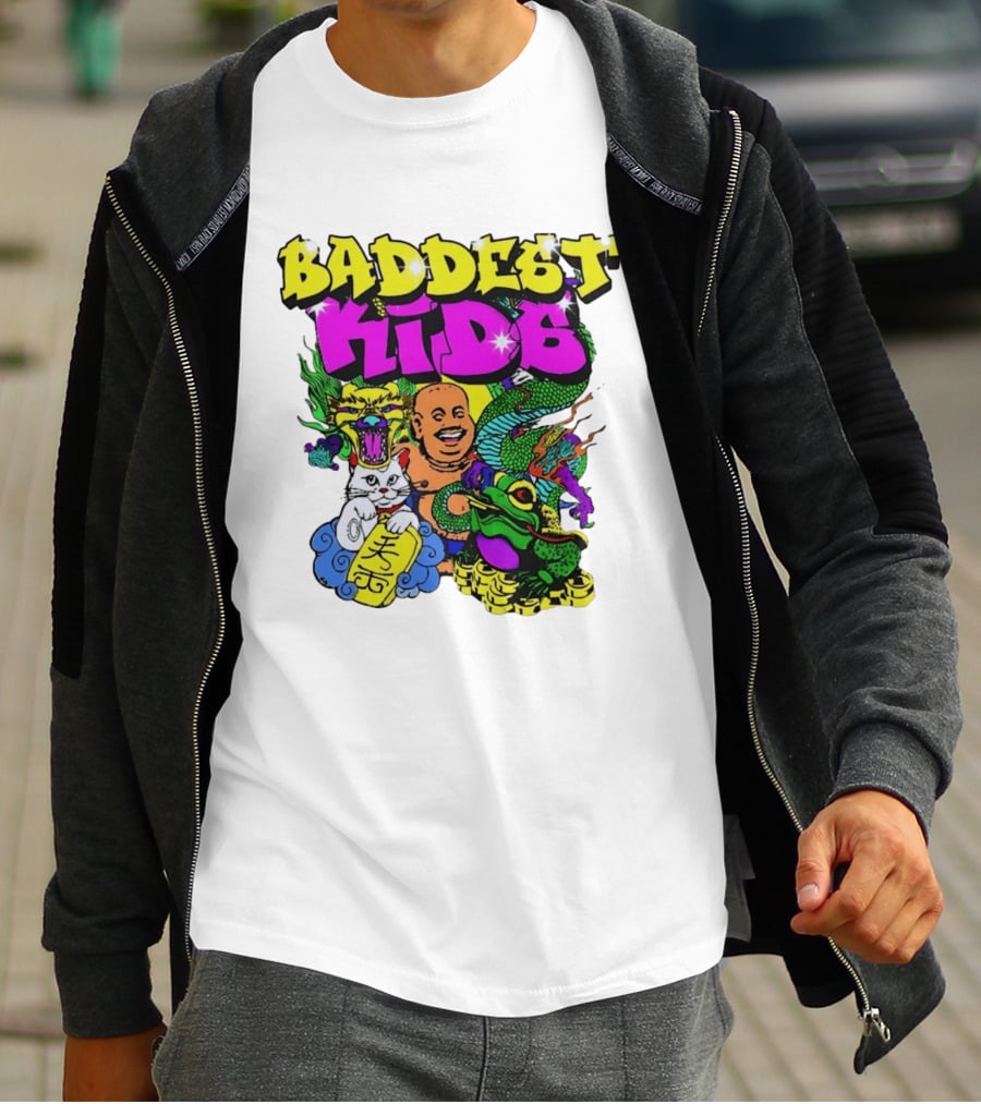 Baddest Kids Buddha Dragon Cat Frog T-Shirt