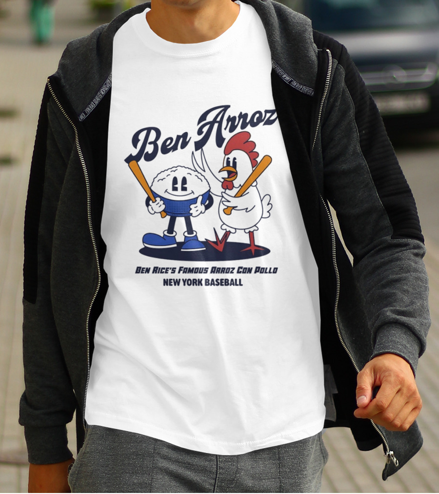 Ben Arroz Ben Rice's Famous Arroz Con Pollo New York Baseball T-Shirt