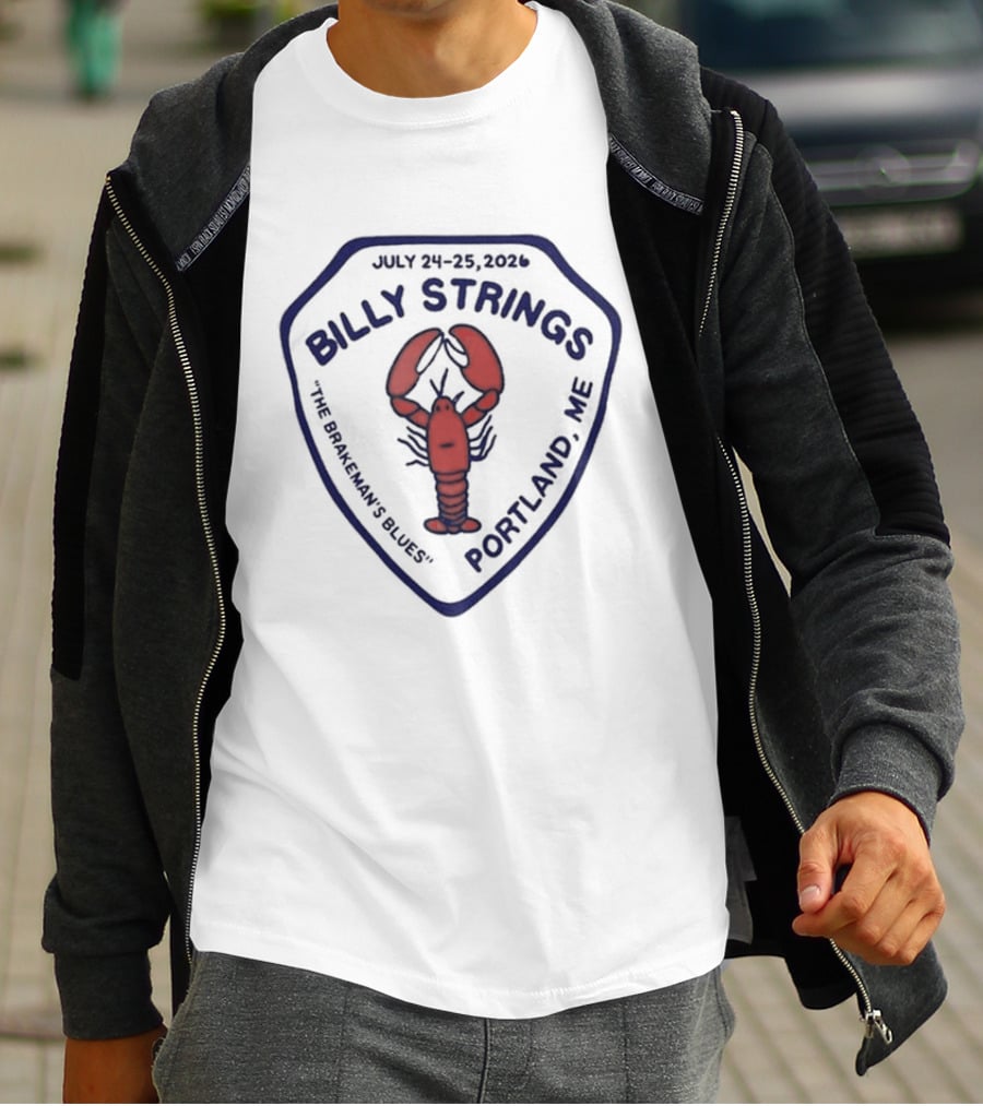 Billy Strings Portland Maine 2026 Lobster T-Shirt