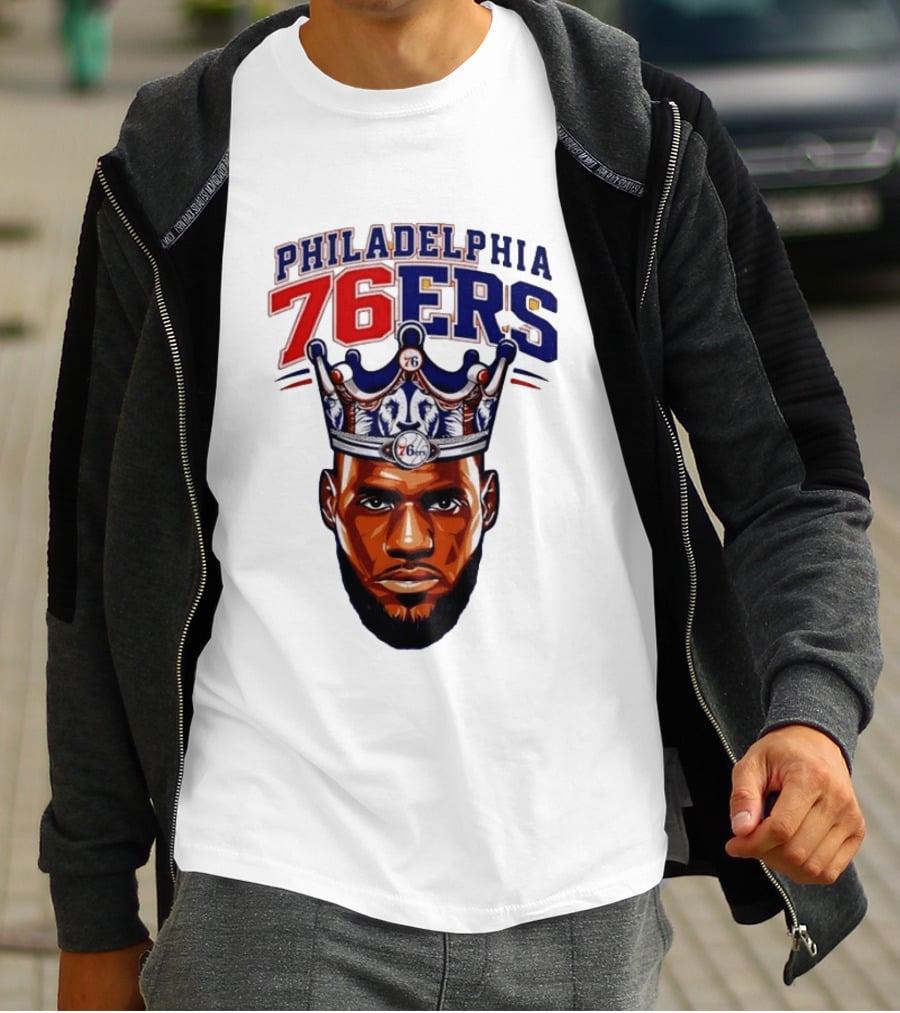 Philadelphia 76ers King Lebron 76 Crown T-Shirt