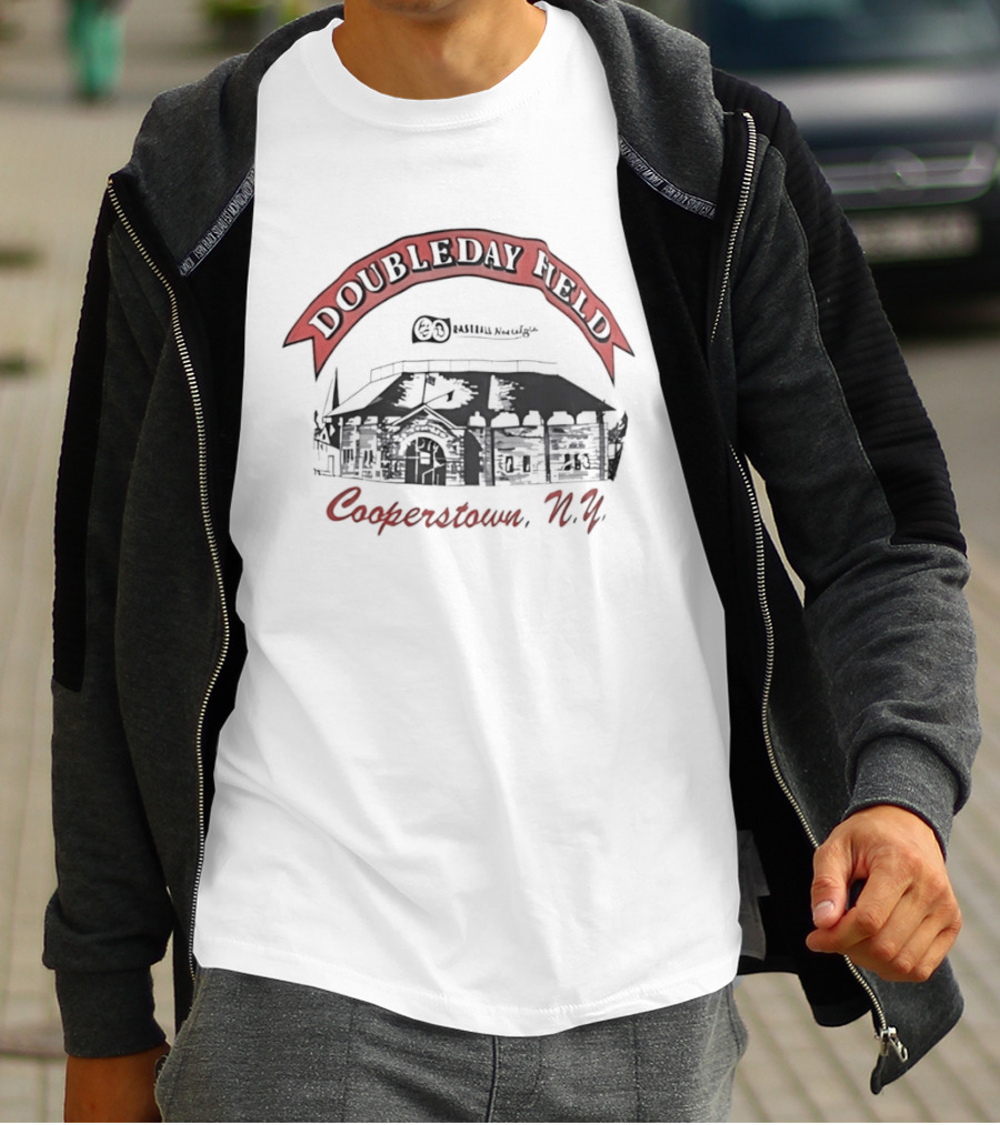 Doubleday Field Cooperstown NY Baseball Stadium Nostalgia T-Shirt