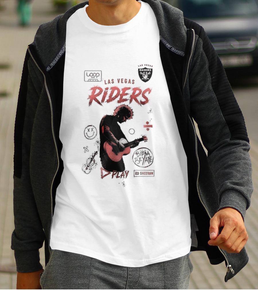 Las Vegas Riders Ed Sheeran Raiders Collage T-Shirt