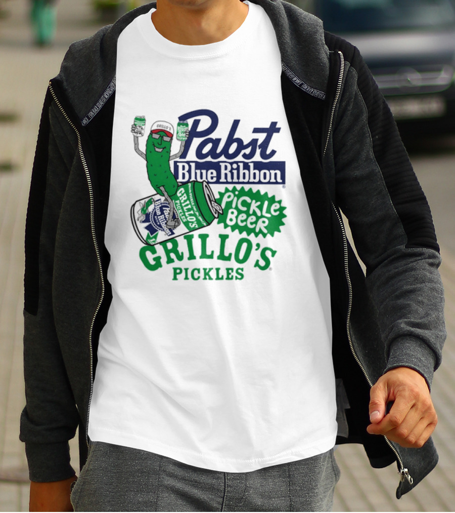 Pabst Blue Ribbon Grillo's Pickles Pickle Beer Festival 2023 T-Shirt