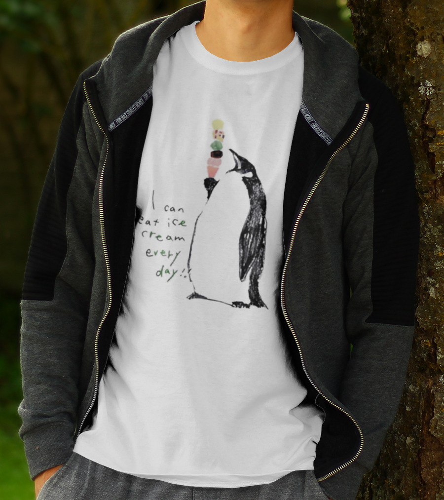 Penguin Eating Ice Cream I Can Eat Ice Cream Every Day T-Shirt