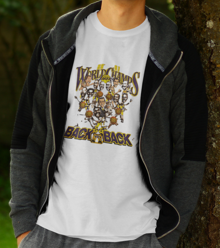 88 89 Lakers World Champs Back To Back T-Shirt