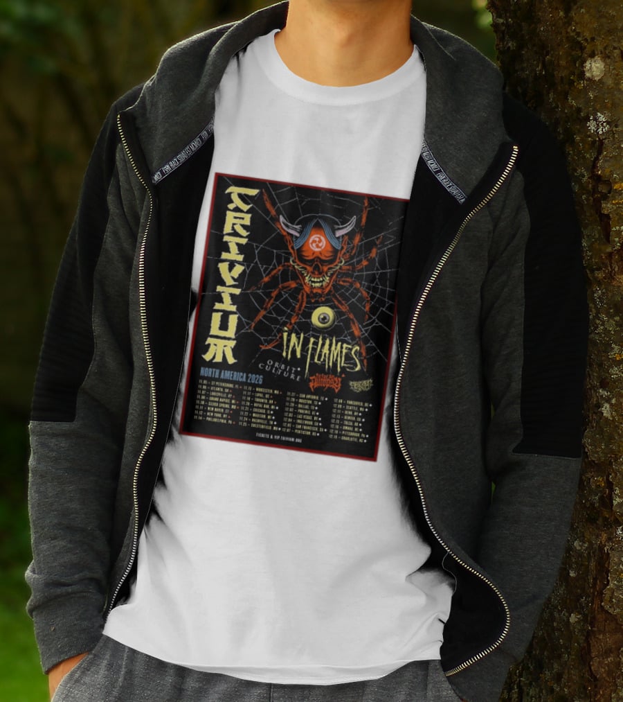 Trivium In Flames Orbit Culture Fit For An Autopsy North America 2026 Tour Dates And Locations T-Shirt