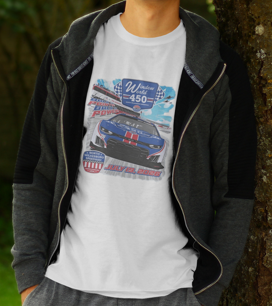 Window World 450 North Wilkesboro Speedway Race July 19 2026 Back To Back Power Racing Event T-Shirt