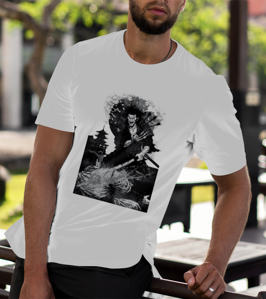 Wolverine Logan Marvel Comics Samurai Japan Sakura Cherry Blossoms Battling Warrior Scene T-Shirt