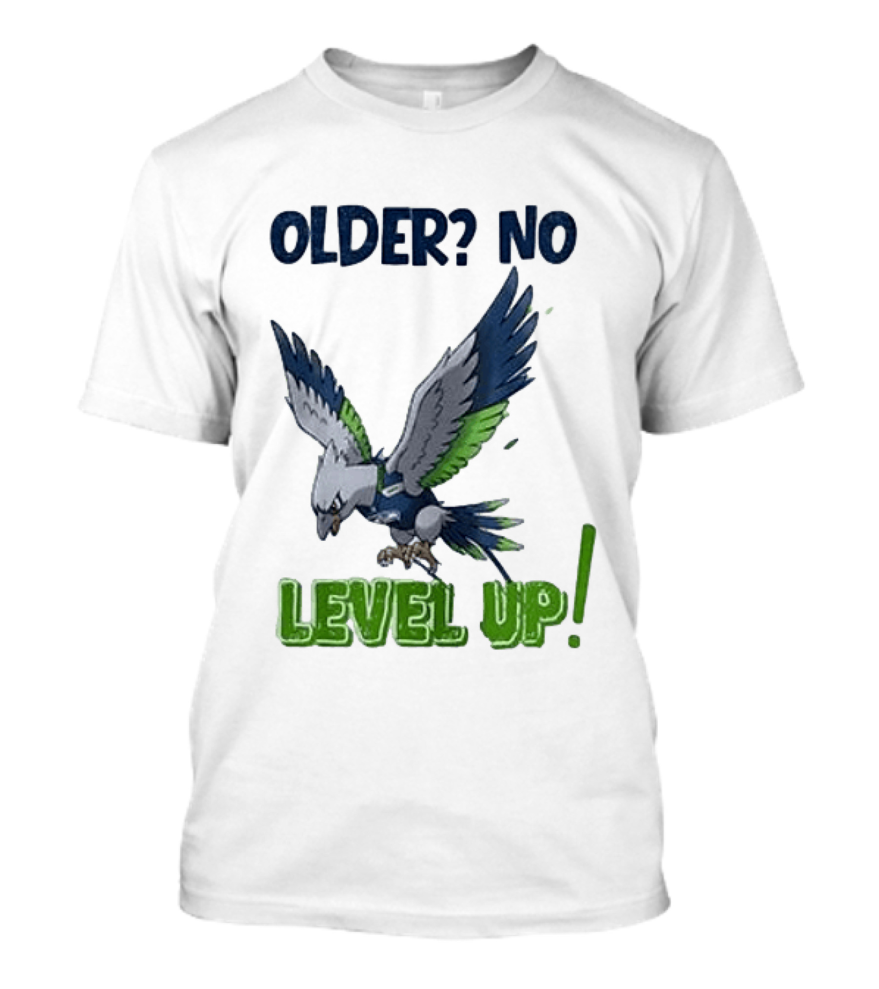 Seattle Seahawks Pokemon 30th Anniversary Older No Level Up T-Shirt