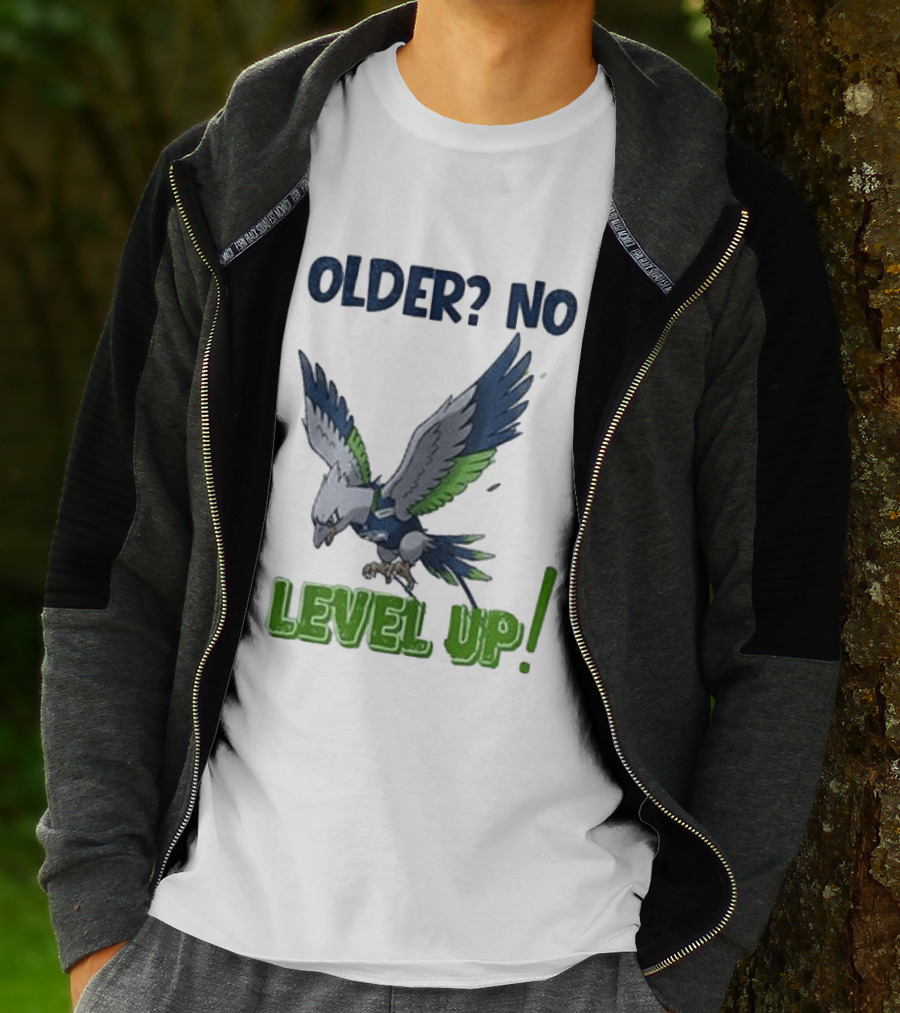 Seattle Seahawks Pokemon 30th Anniversary Older No Level Up T-Shirt