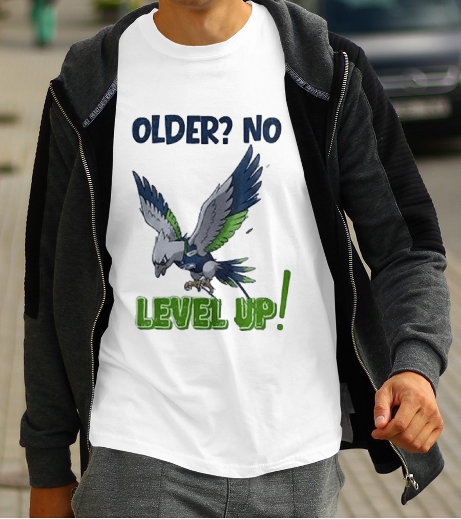 Seattle Seahawks Pokemon 30th Anniversary Older No Level Up T-Shirt