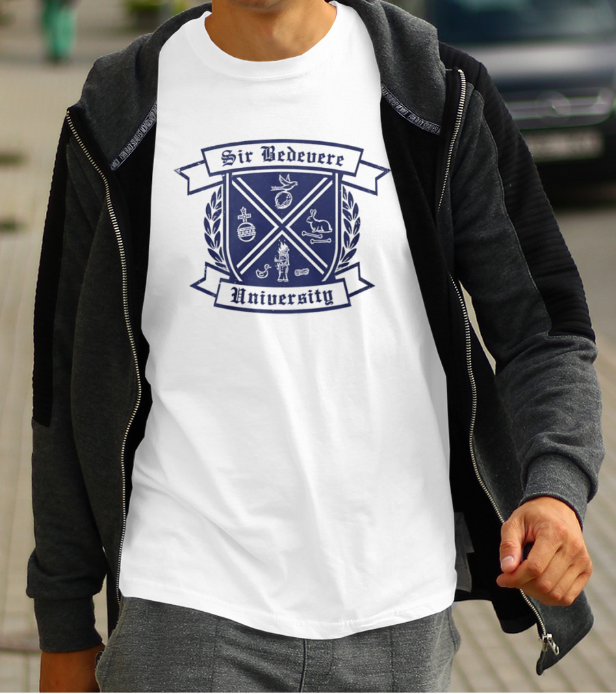 Sir Bedevere University Monty Python Crest Shield T-Shirt