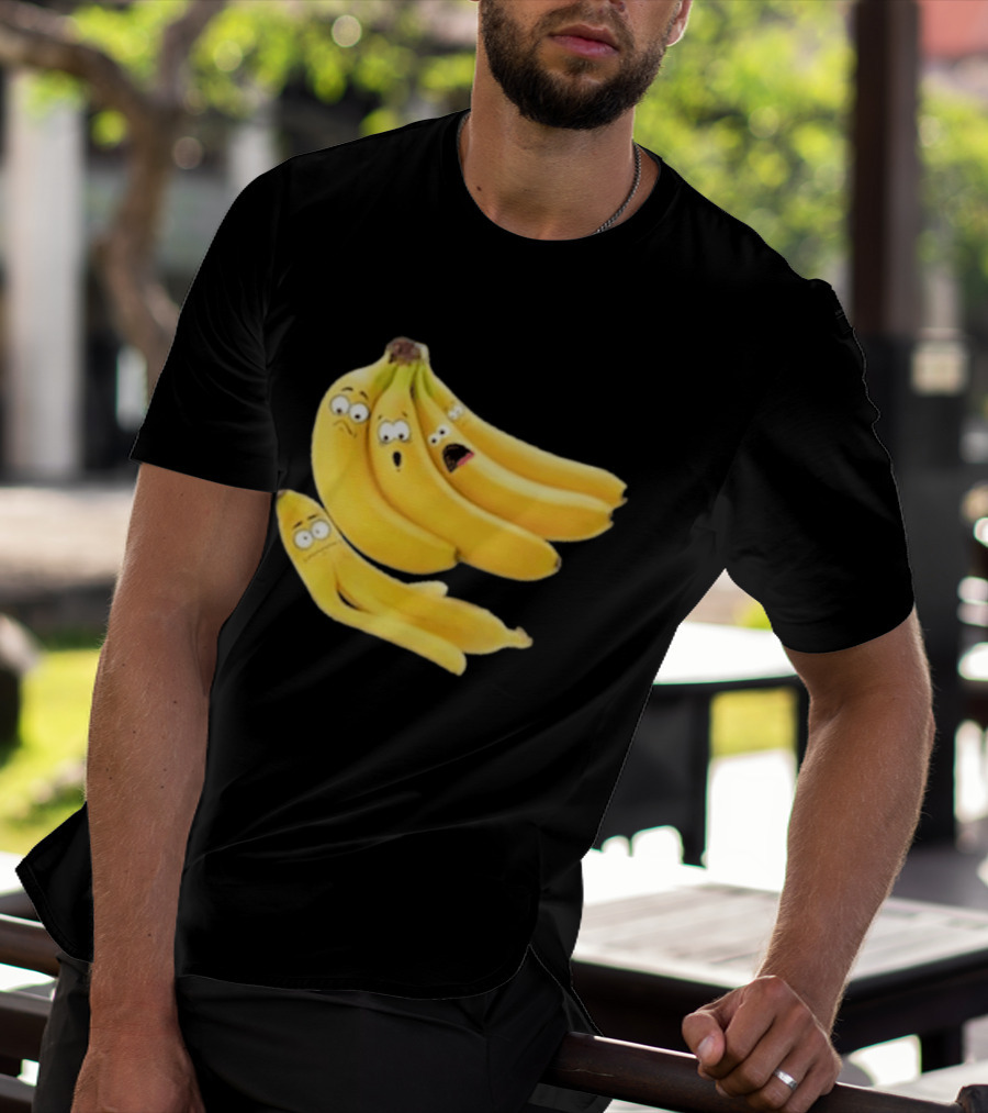 Funny Banana Massacre Organic Bunch Faces T-Shirt
