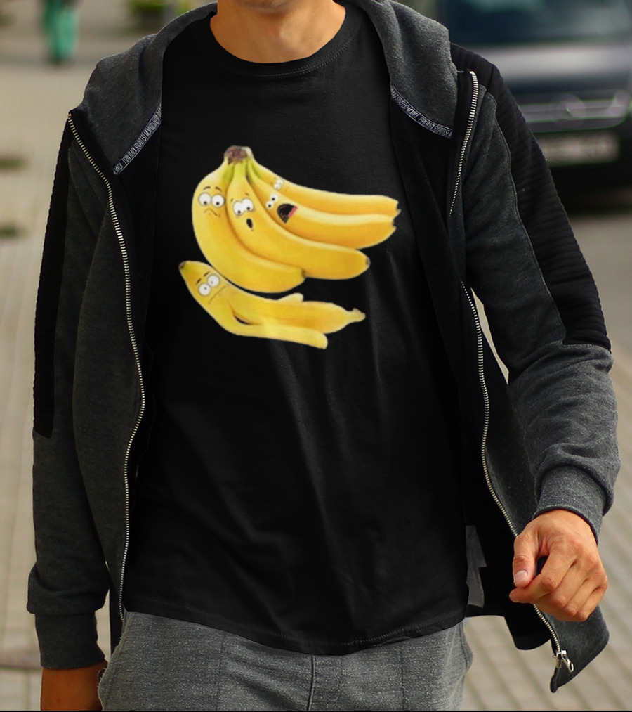 Funny Banana Massacre Organic Bunch Faces T-Shirt