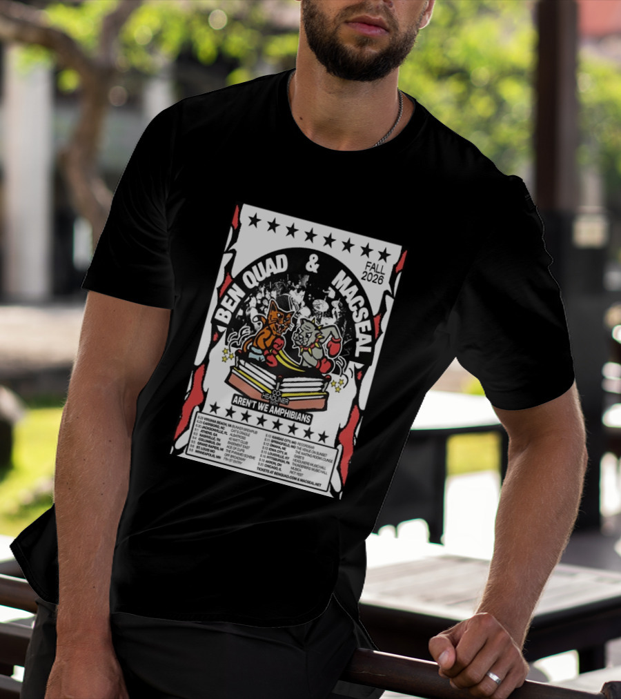 Ben Quad And Macseal Fall 2026 Tour Aren't We Amphibians Co Headliner T-Shirt