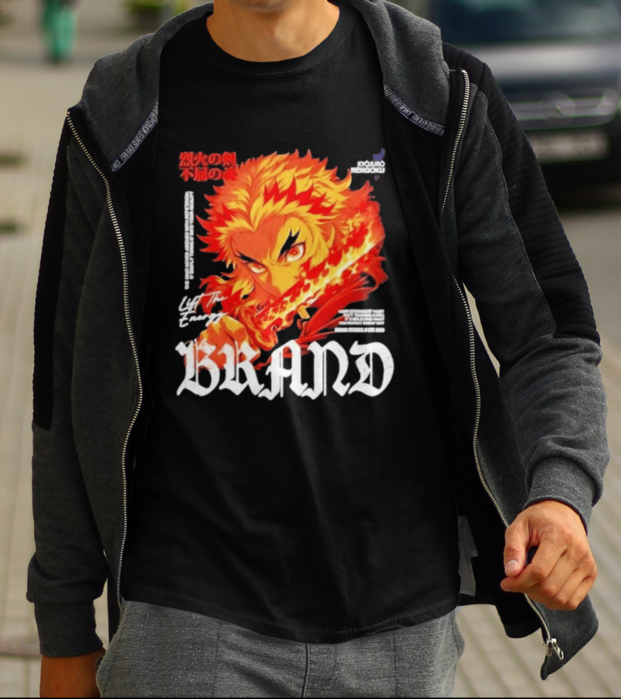Kyojuro Rengoku Lift The Energy Flame Sword T-Shirt