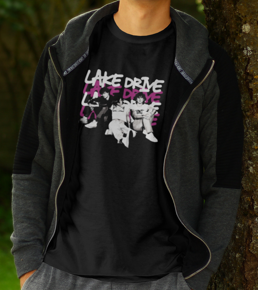 Lake Drive Vintage Vibe Retro Style Casual Crew T-Shirt