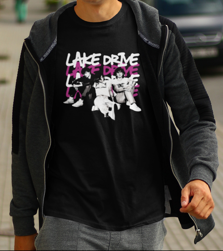 Lake Drive Vintage Vibe Retro Style Casual Crew T-Shirt