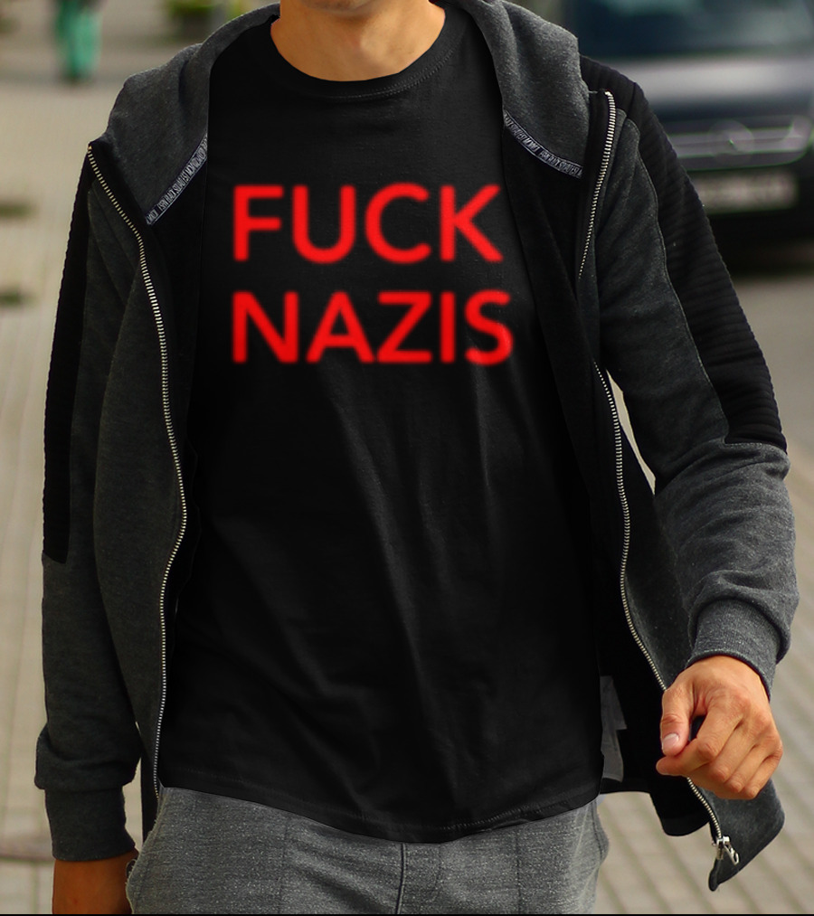 Merchnow Store I Declare War Fuck Nazis Black T-Shirt
