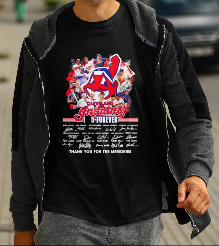 Cleveland Indians 1915 Forever Players Legends Thank You For The Memories T-Shirt