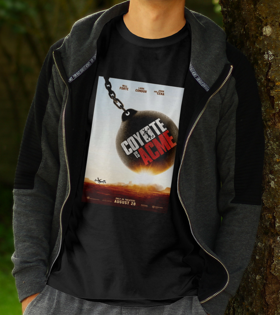 Coyote Vs. Acme In Theaters August 28 Will Forte Lana Condor John Cena Warner Bros Wile E. Coyote T-Shirt