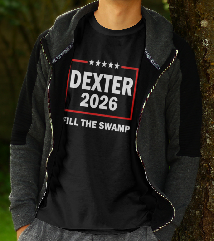 Dexter 2026 Fill The Swamp Five Stars Red Border T-Shirt