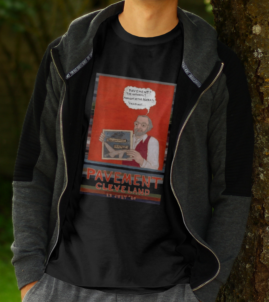Pavement Cleveland July 23 2026 Illustration With Person Holding Framed T-Shirt