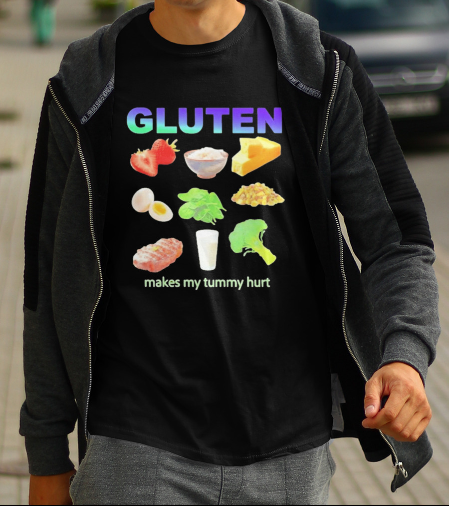 Gluten Makes My Tummy Hurt Food And Celiac Disease T-Shirt