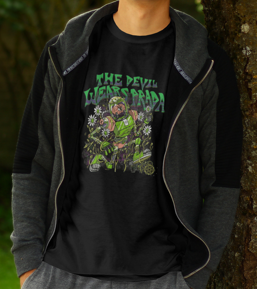 The Devil Wears Prada Brainman Robot Floral T-Shirt