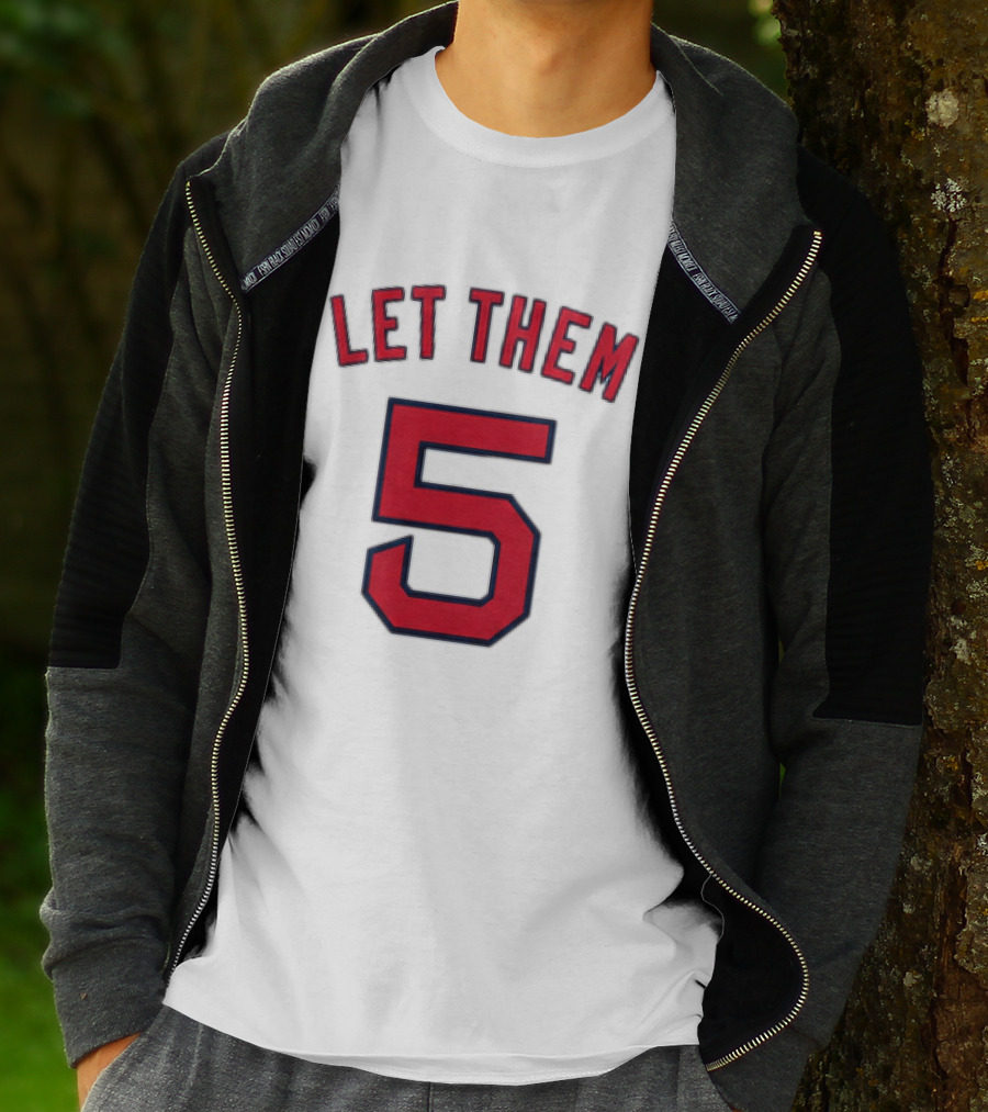 2026 Red Sox Let Them 5 Jersey Giveaway Red Sox Promotion T-Shirt