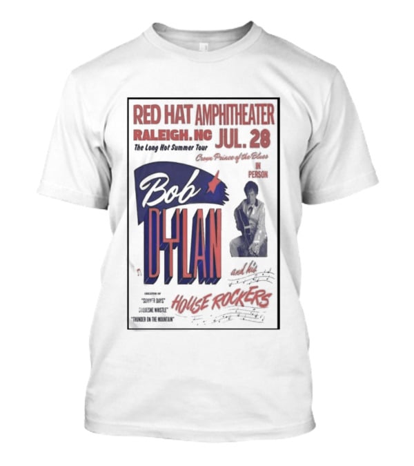 Bob Dylan Live At Red Hat Amphitheater Raleigh NC July 28 2026 T-Shirt